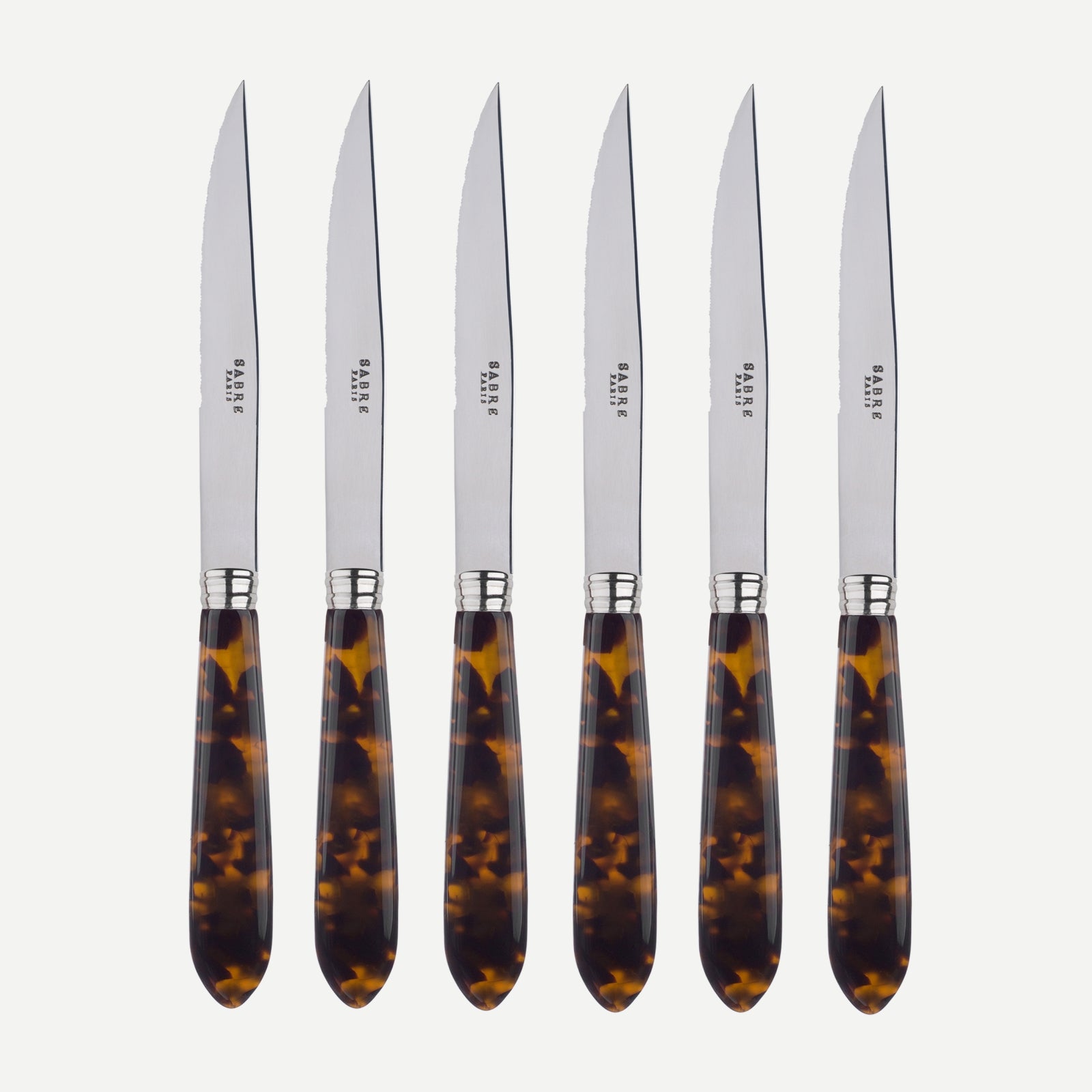 Tortoise, Faux Tortoise - Set of 6 steak knives
