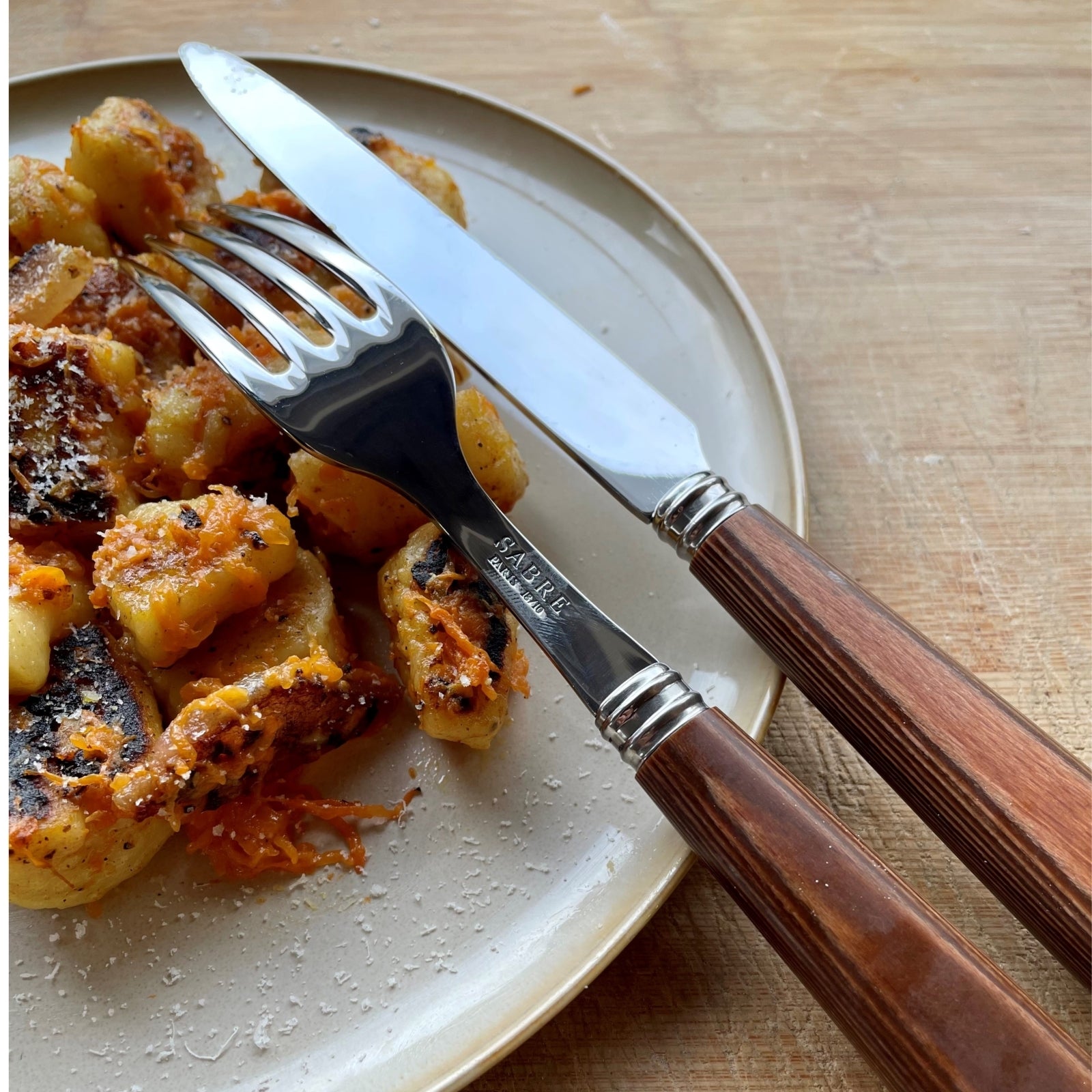 Nature, Light press wood - 32 pieces cutlery set