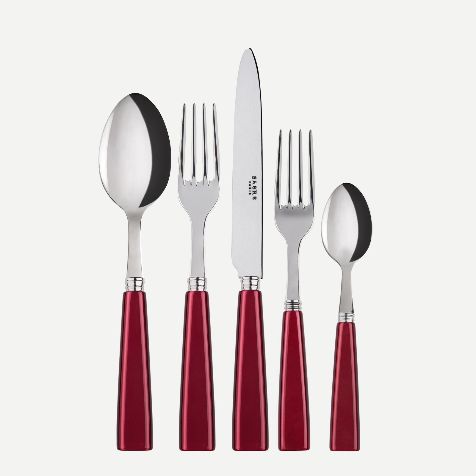 Icône, Red - 5 pieces cutlery set