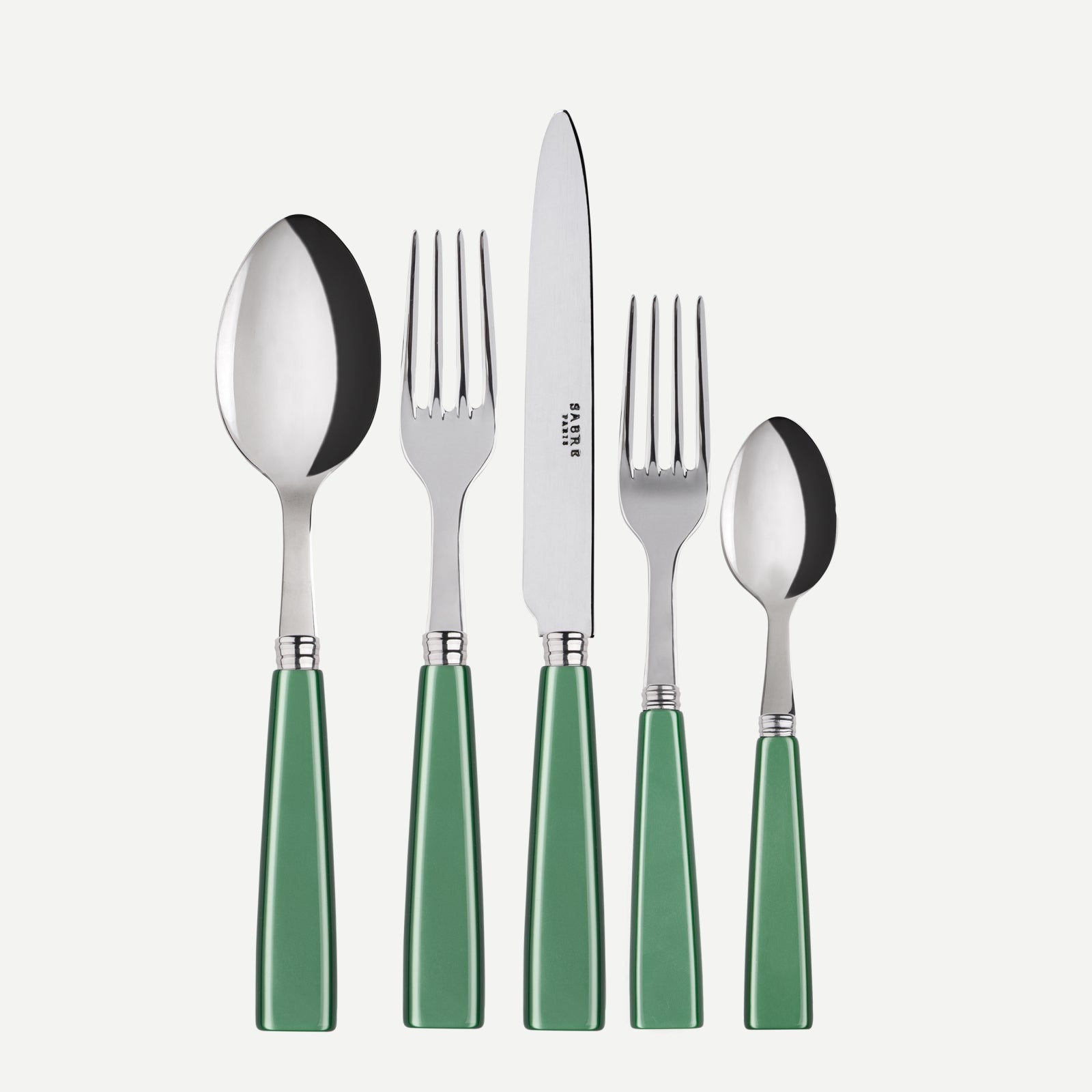 Icône, Garden green - 5 pieces cutlery set