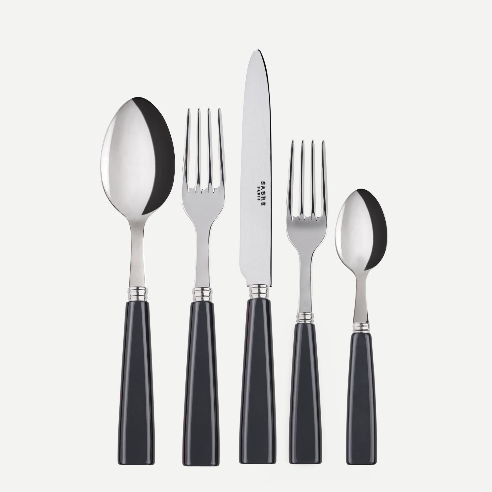Icône, Dark grey - 5 pieces cutlery set