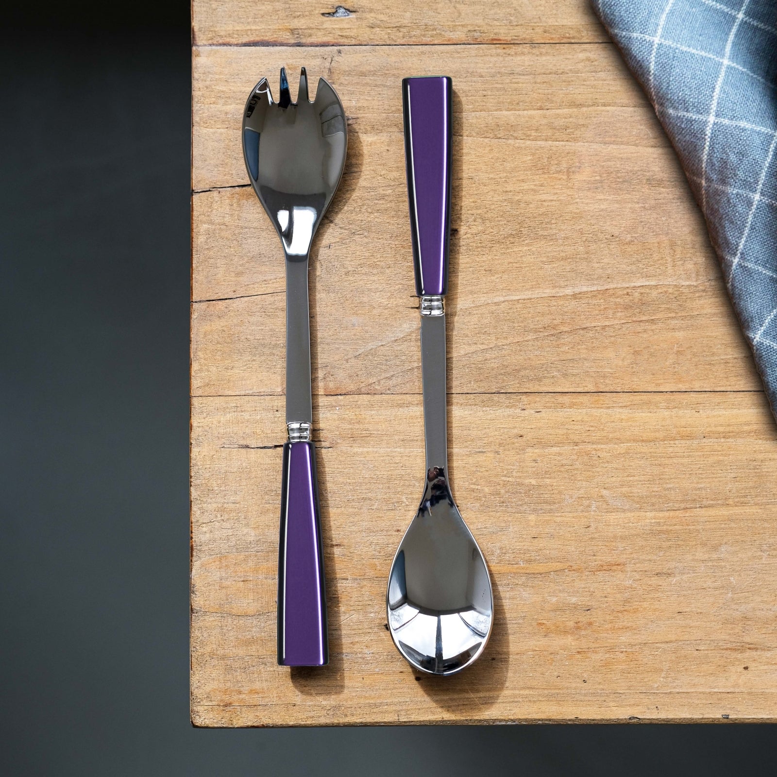 Icône, Purple - Salad cutlery set