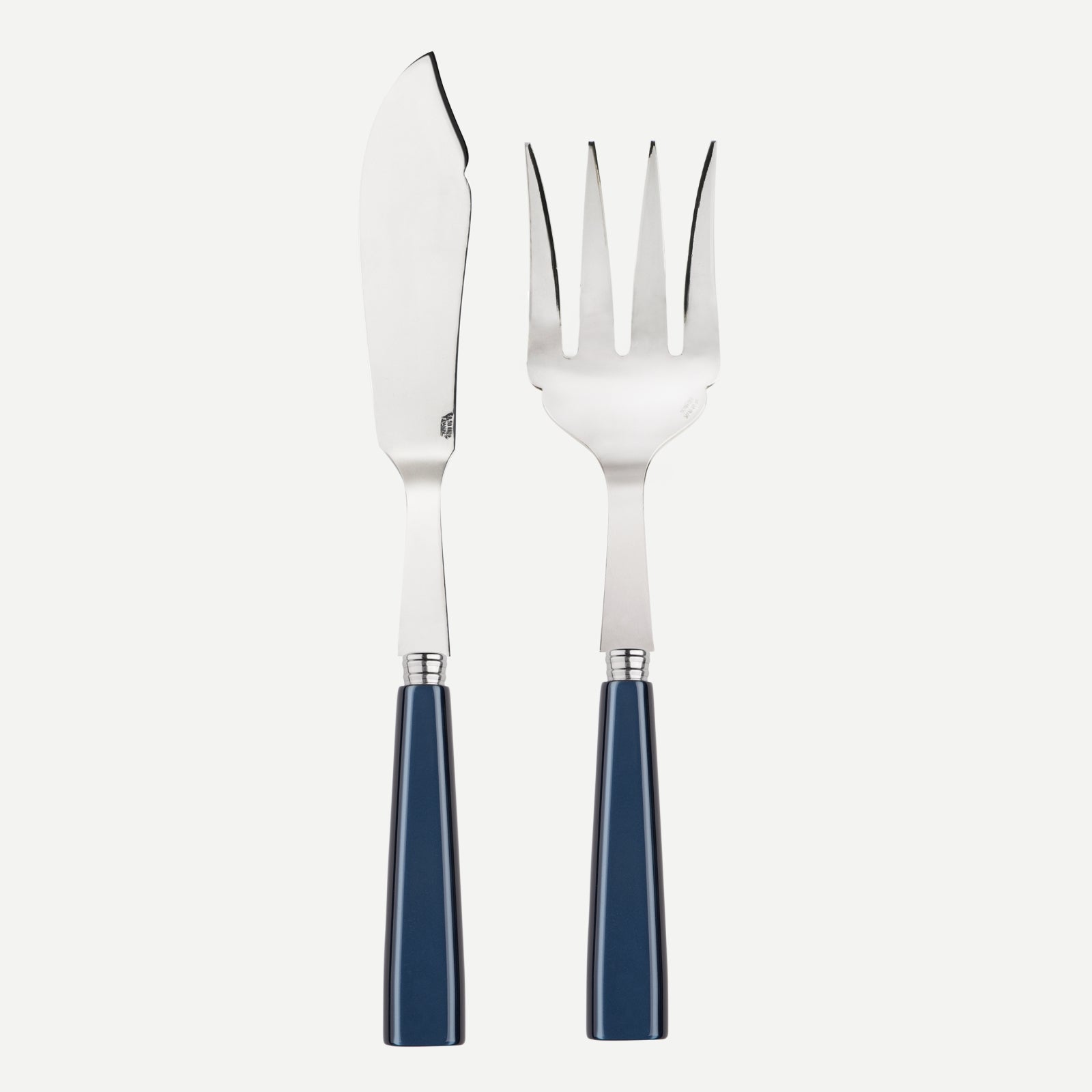 Icône, Steel blue - Fish serving set