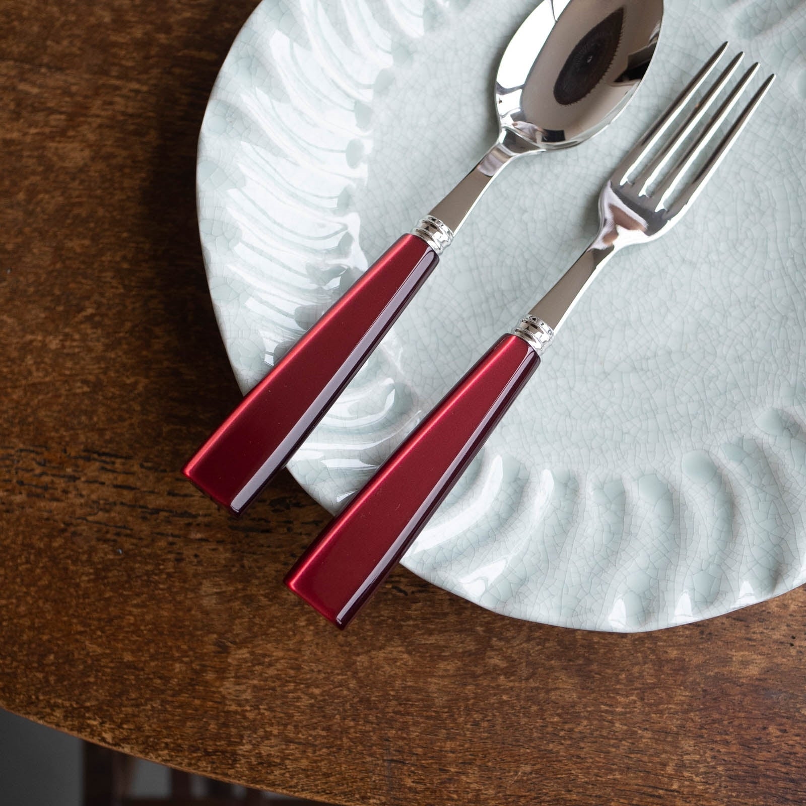 Icône, Red - 32 pieces cutlery set