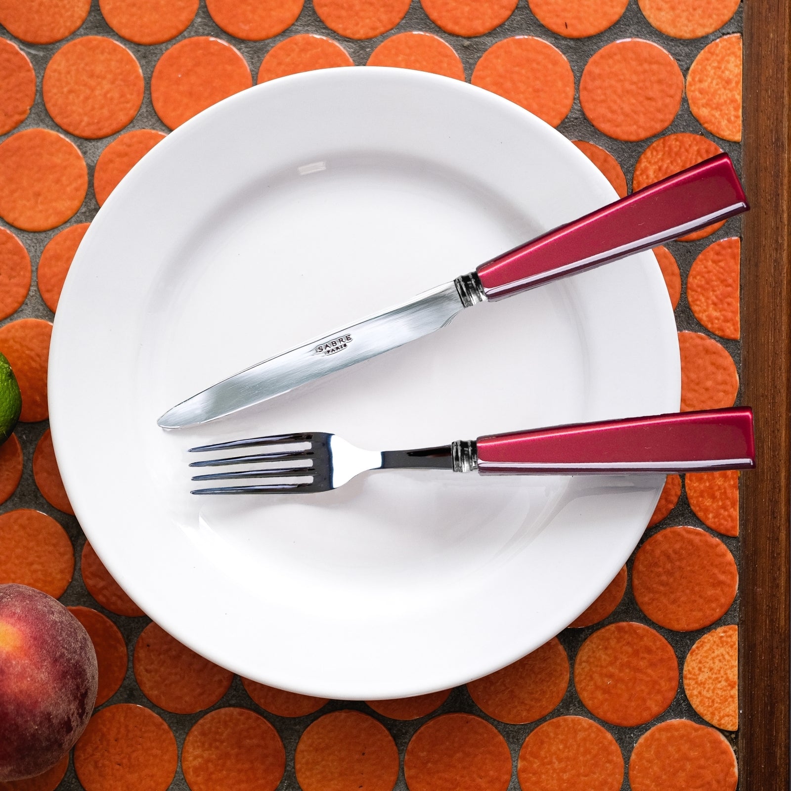 Icône, Red - 32 pieces cutlery set