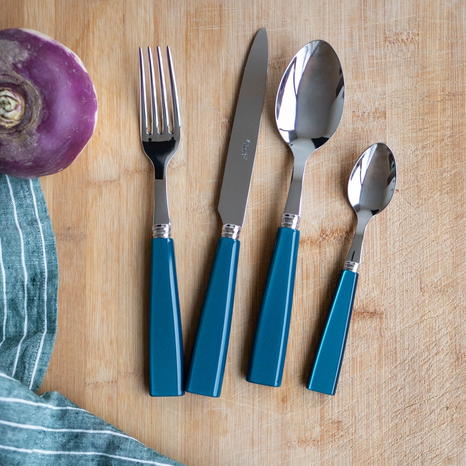 Icône, Turquoise - 32 pieces cutlery set