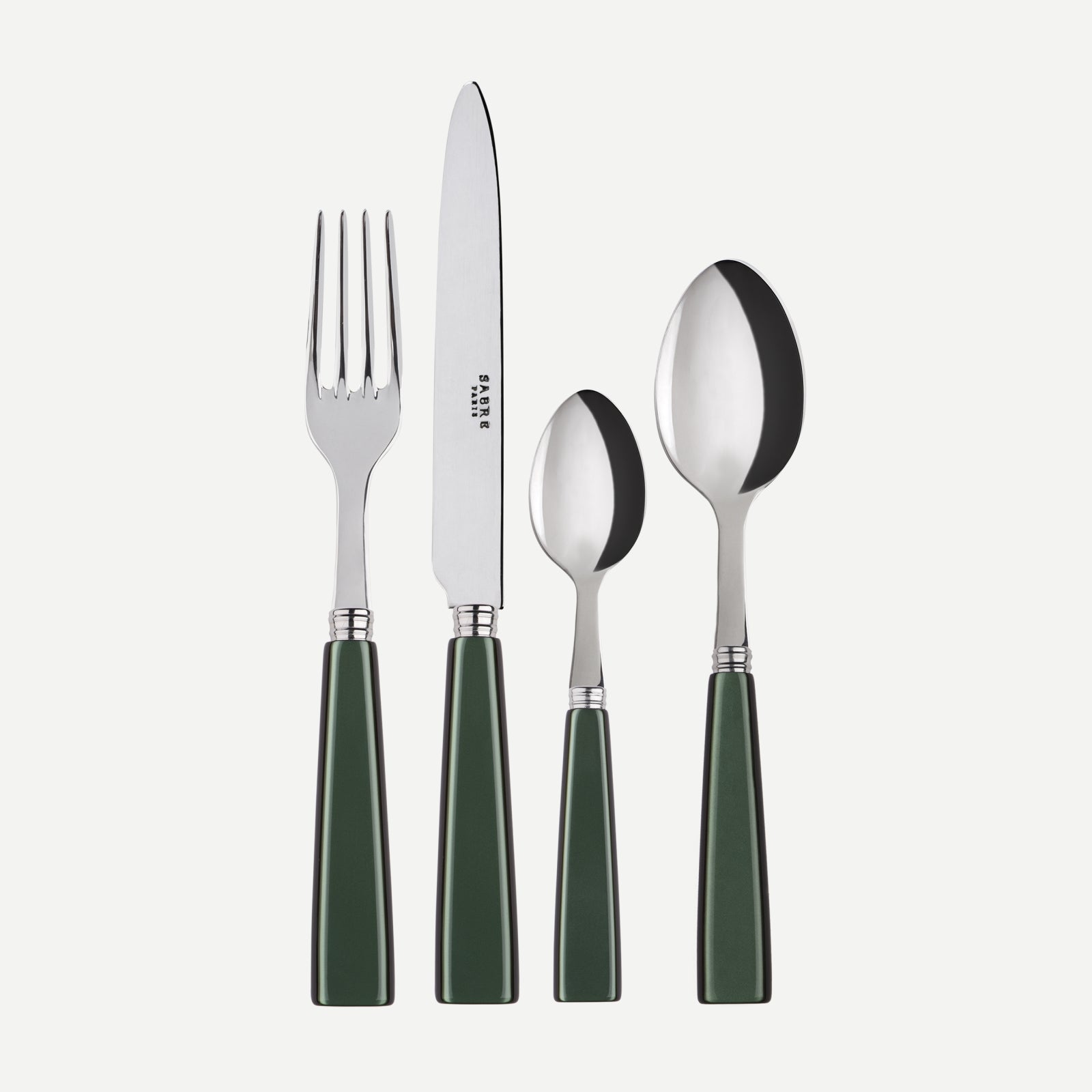 Icône, Dark green - 4 pieces cutlery set