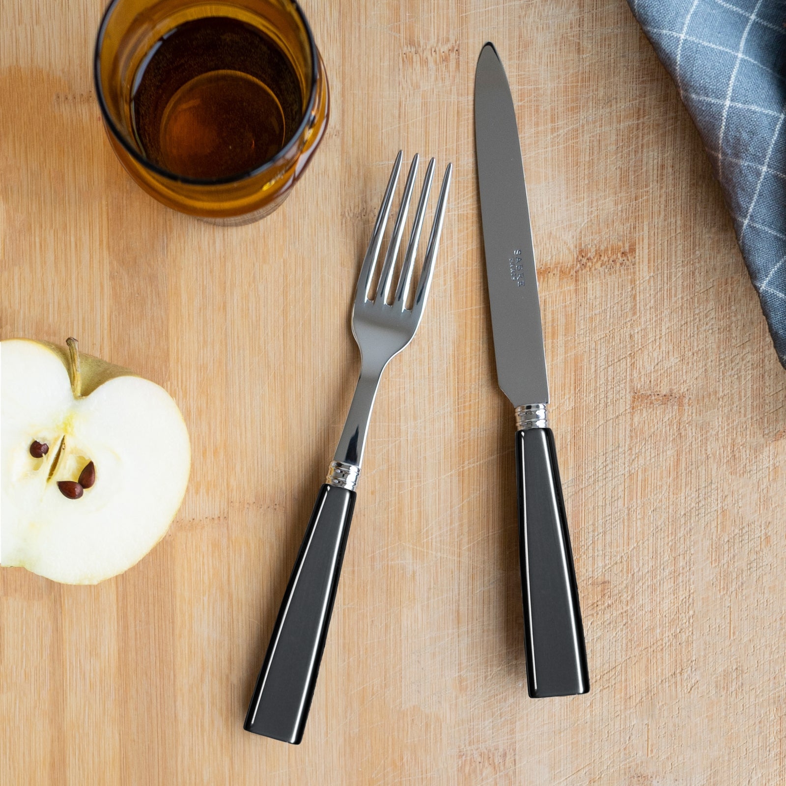 Icône, Dark grey - 4 pieces cutlery set