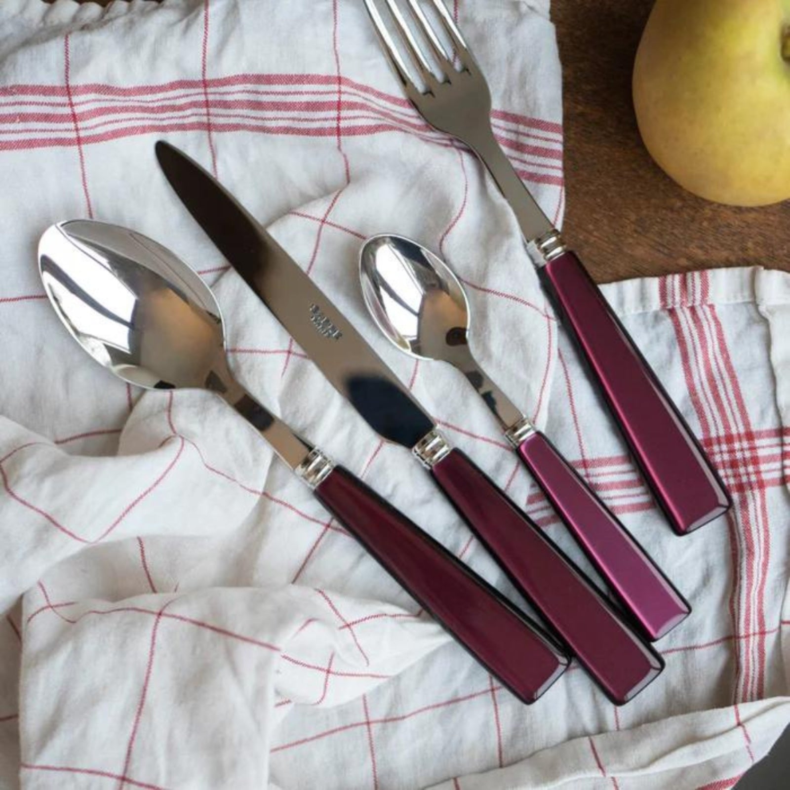 Icône, Aubergine - 24 pieces cutlery set