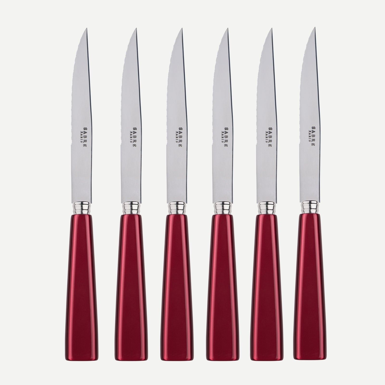 Icône, Red - Set of 6 steak knives