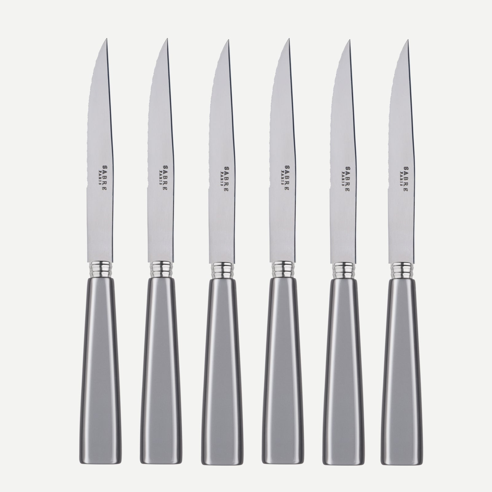 Icône, Grey - Set of 6 steak knives