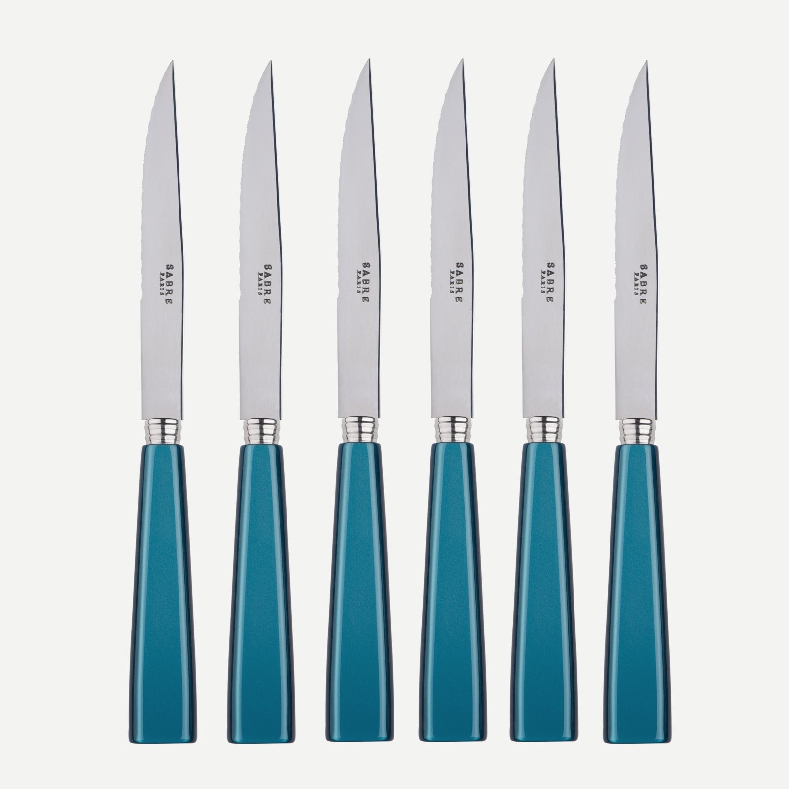 Icône, Turquoise - Set of 6 steak knives
