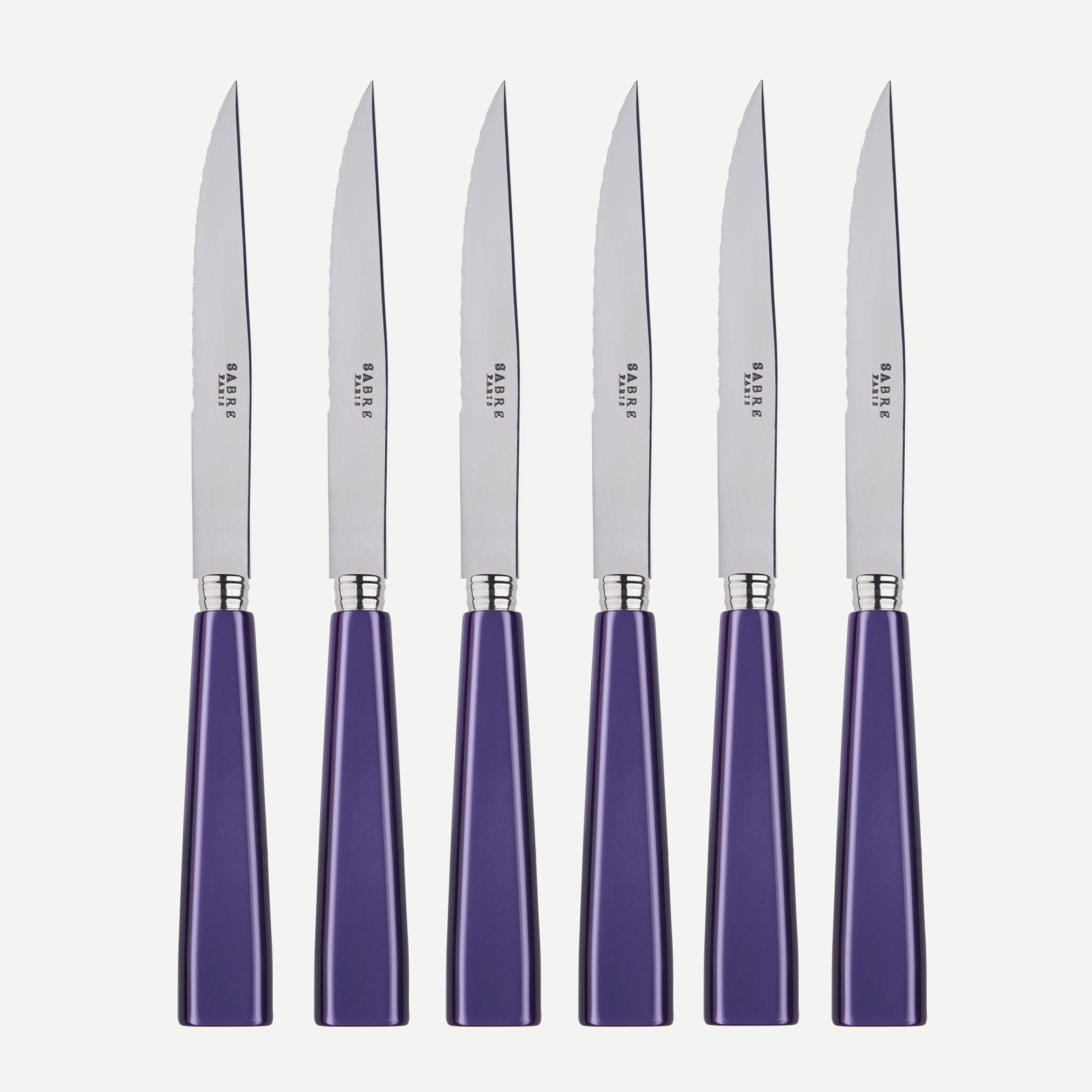 Icône, Purple - Set of 6 steak knives