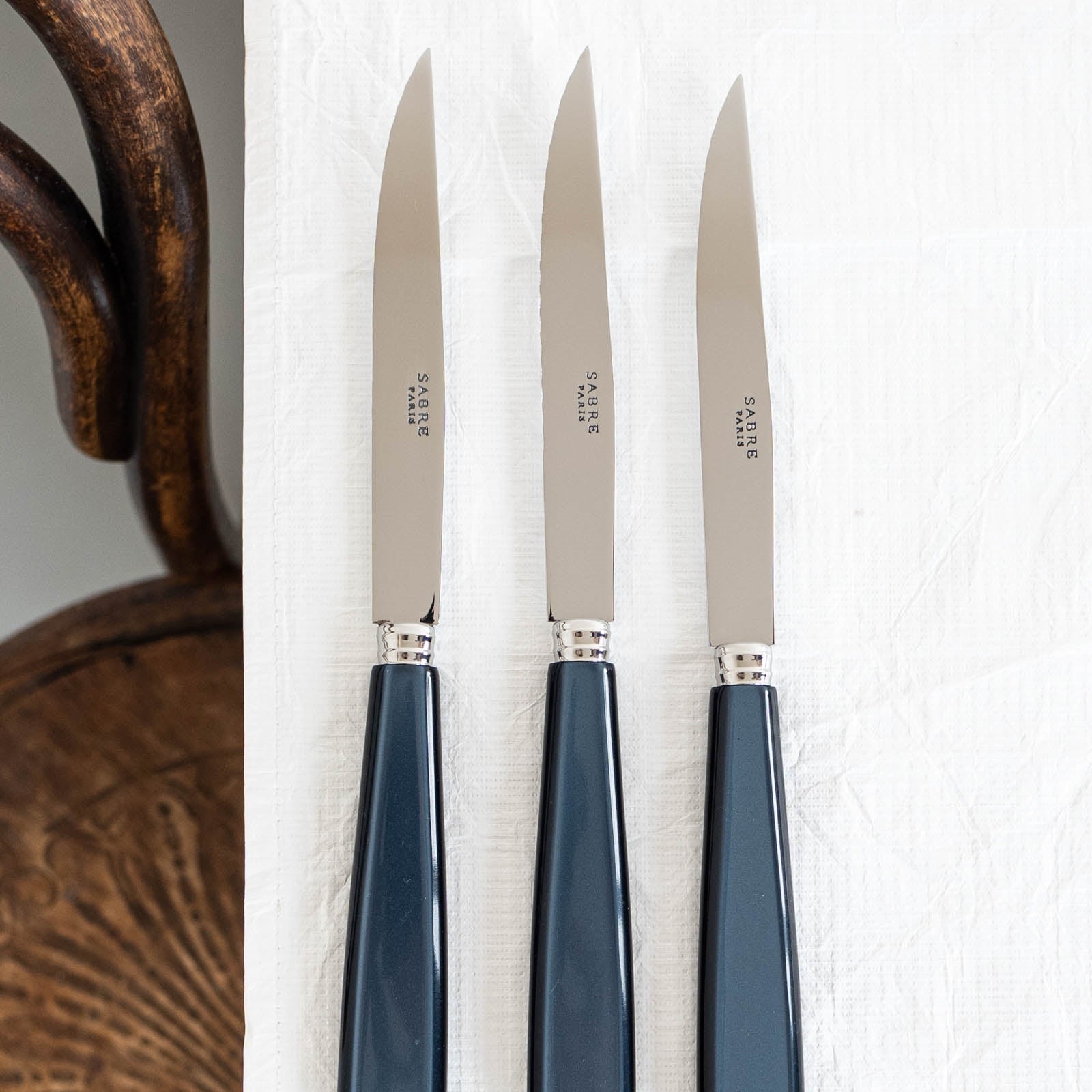 Icône, Steel blue - Set of 6 steak knives