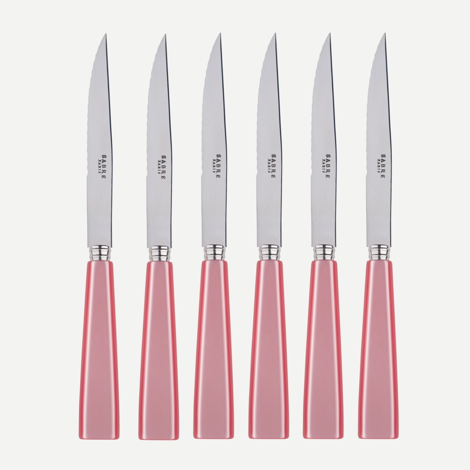 Icône, Soft pink - Set of 6 steak knives