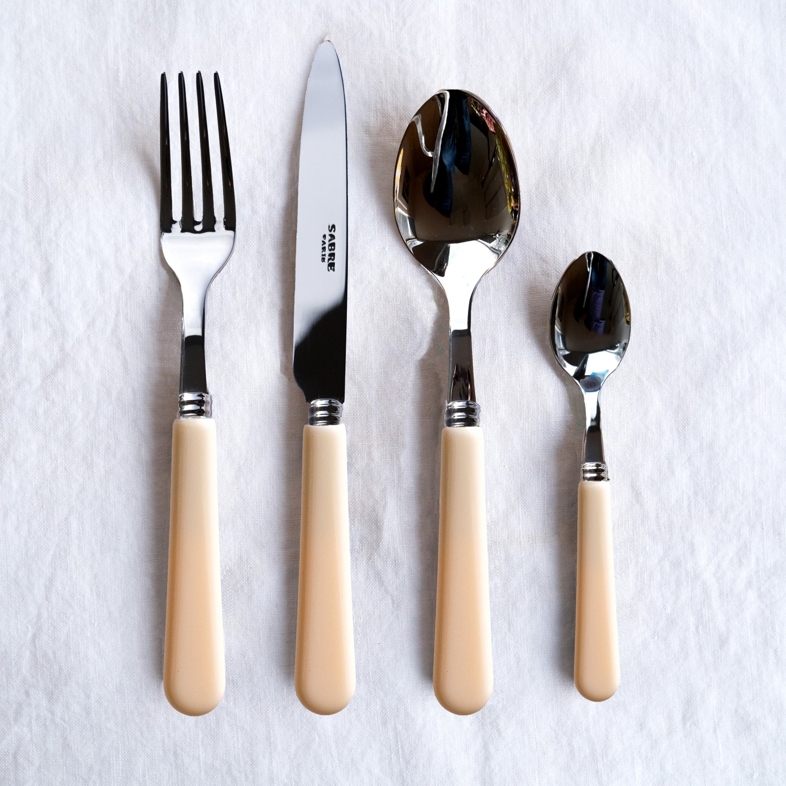 Pop unis, Ivory - 4 pieces cutlery set