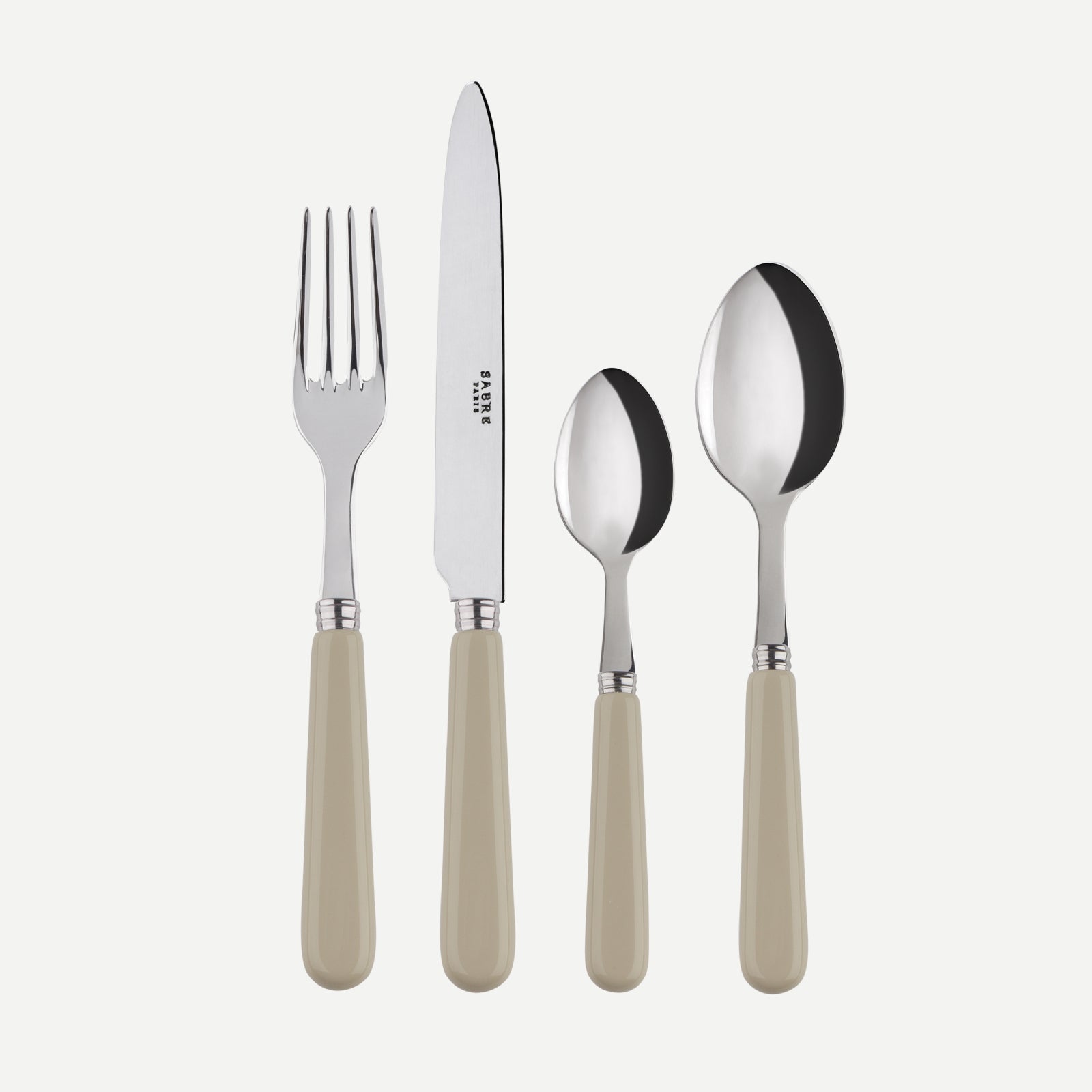 Pop unis, Light kaki - 4 pieces cutlery set