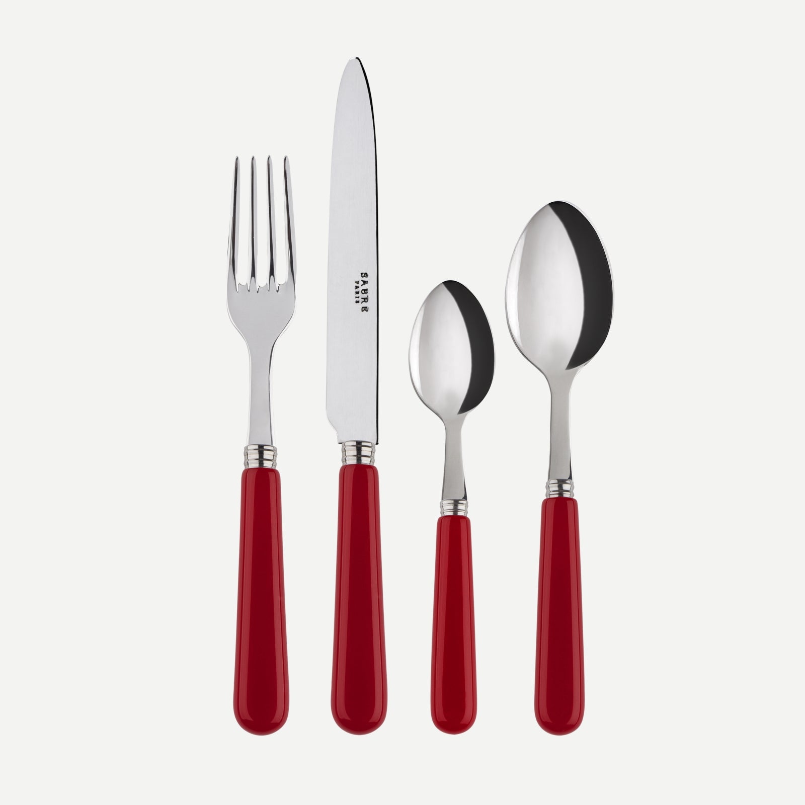 Pop unis, Burgundy - 4 pieces cutlery set