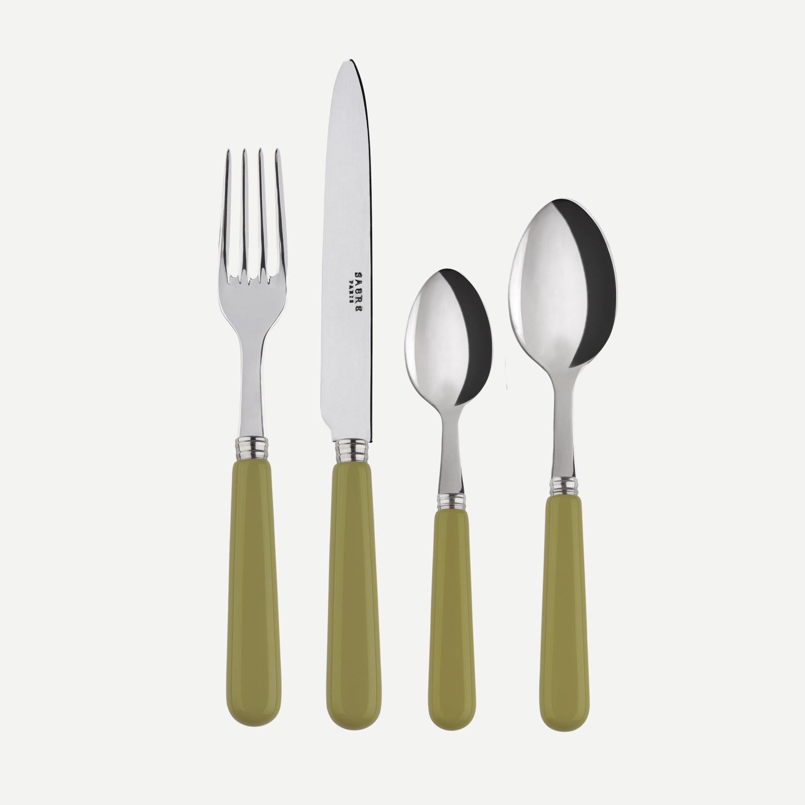 Pop unis, Sage green - 4 pieces cutlery set