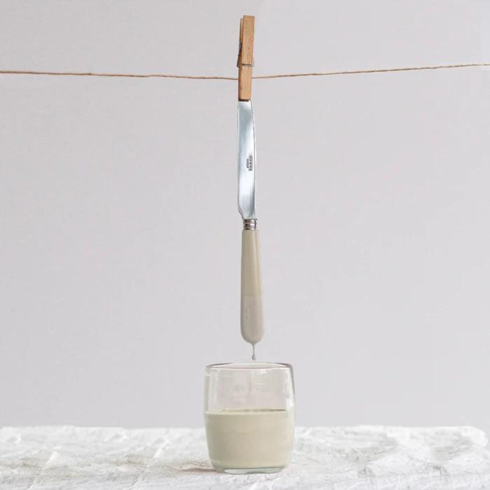 Pop unis, Light kaki - 24 pieces cutlery set