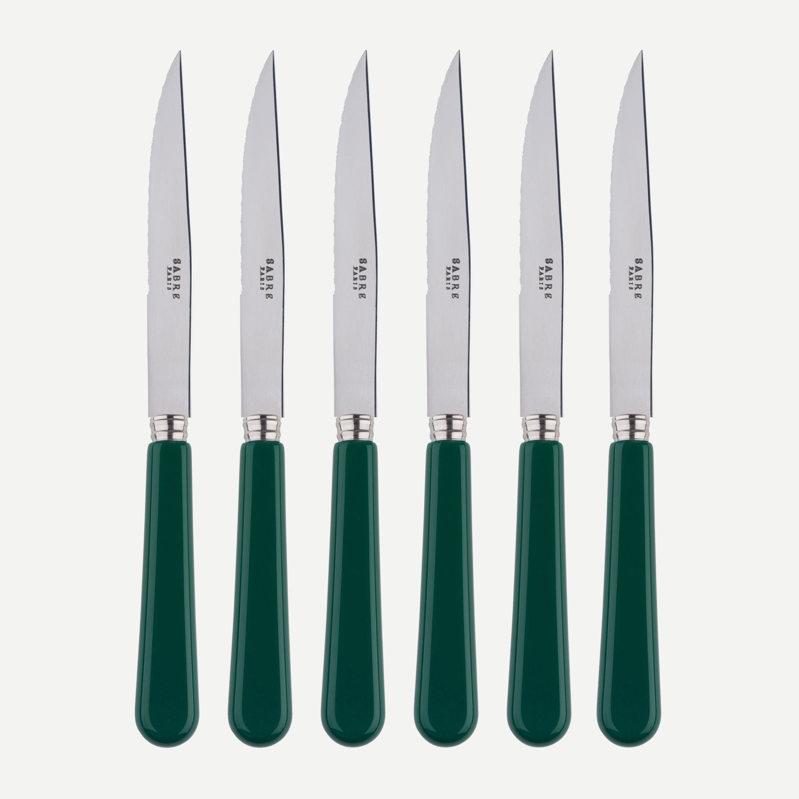Pop unis, Green - Set of 6 steak knives