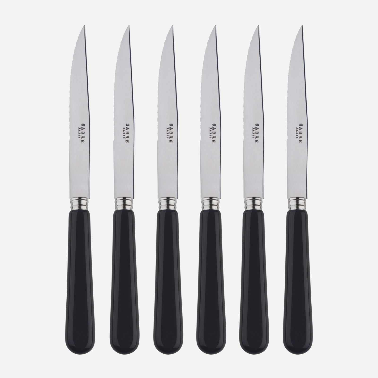 Pop unis, Black - Set of 6 steak knives