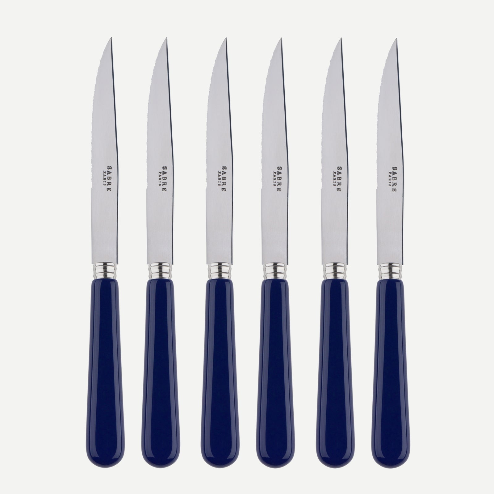 Pop unis, Navy blue - Set of 6 steak knives