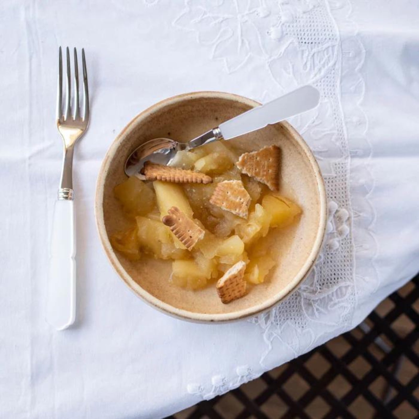 Gustave, White - 4 pieces cutlery set