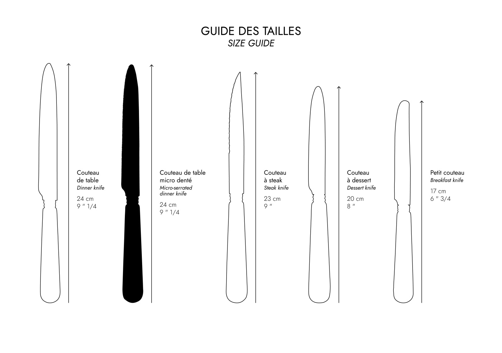 Gustave, Pearl - Serrated dinner knife blade