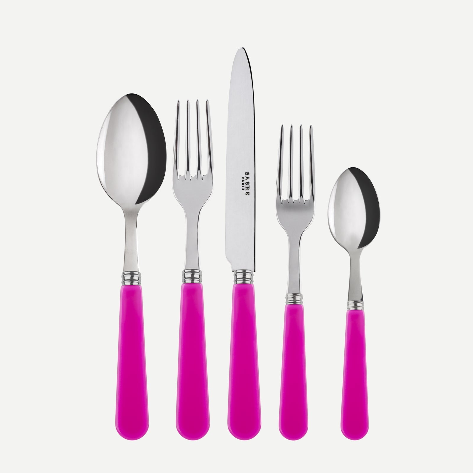 Duo, Pink - 5 pieces cutlery set