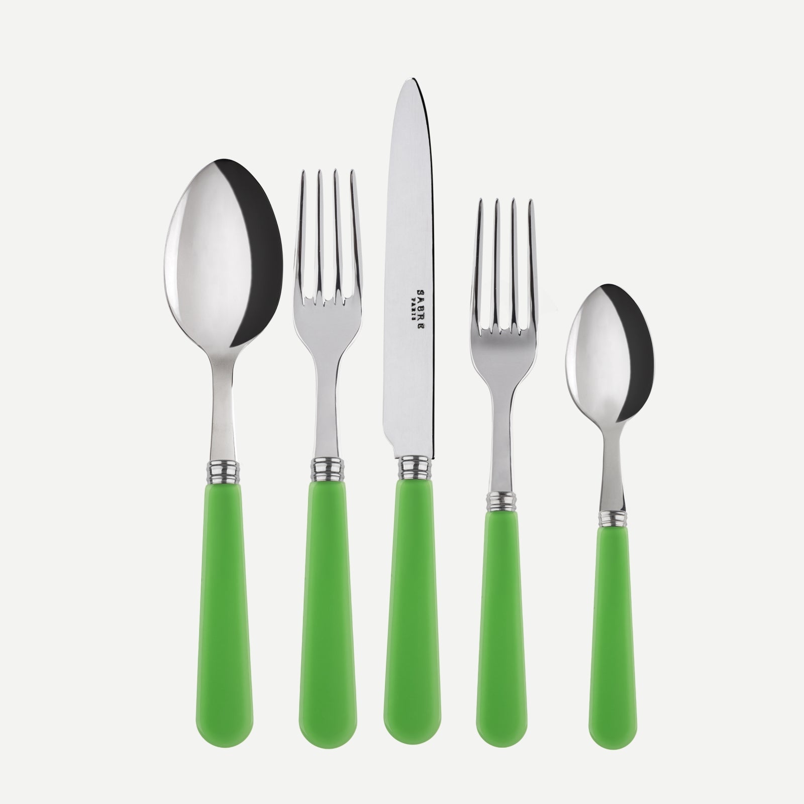 Duo, Garden green - 5 pieces cutlery set