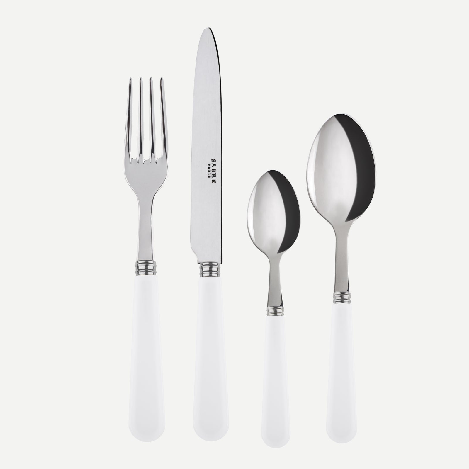 Duo, White - 4 pieces cutlery set