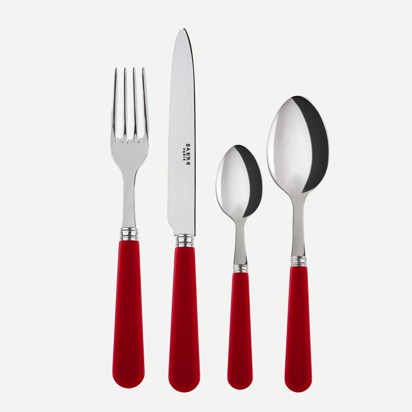 Duo, Red - 24 pieces cutlery set