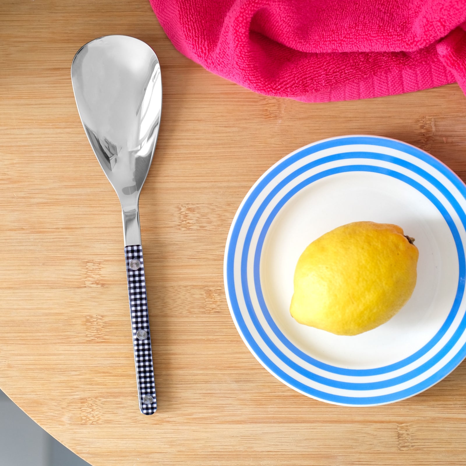 Bistrot Gingham, Black - Rice spoon