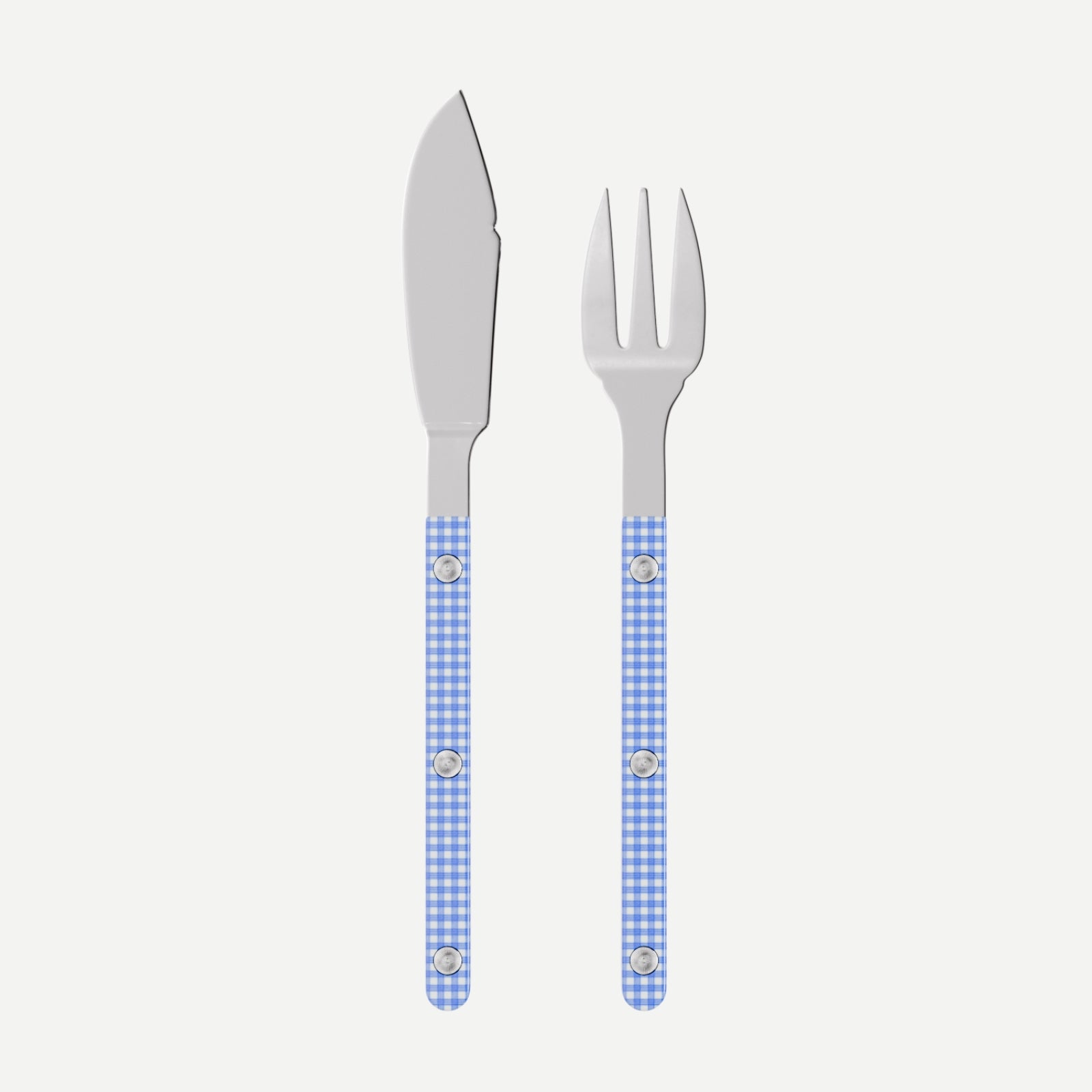 Bistrot Gingham, Blue - Fish set