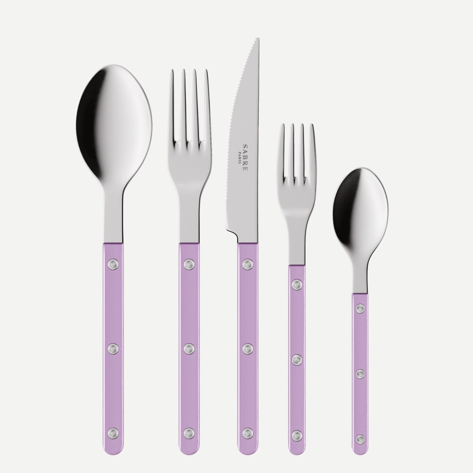 Bistrot Pearly, Lilac - 5 pieces cutlery set