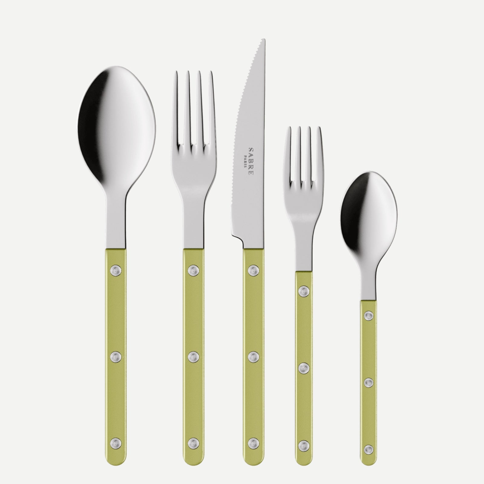 Bistrot Pearly, Moss - 5 pieces cutlery set