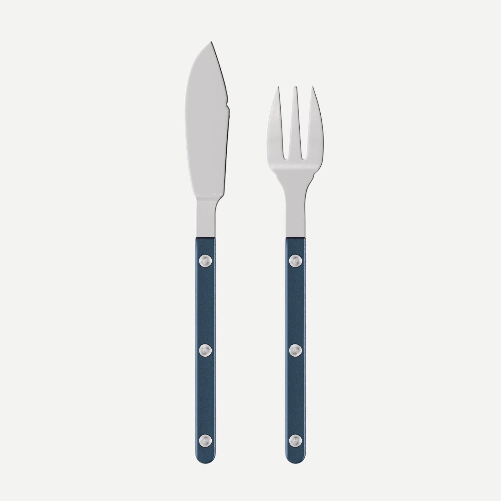 Bistrot Pearly, Steel blue - Fish set