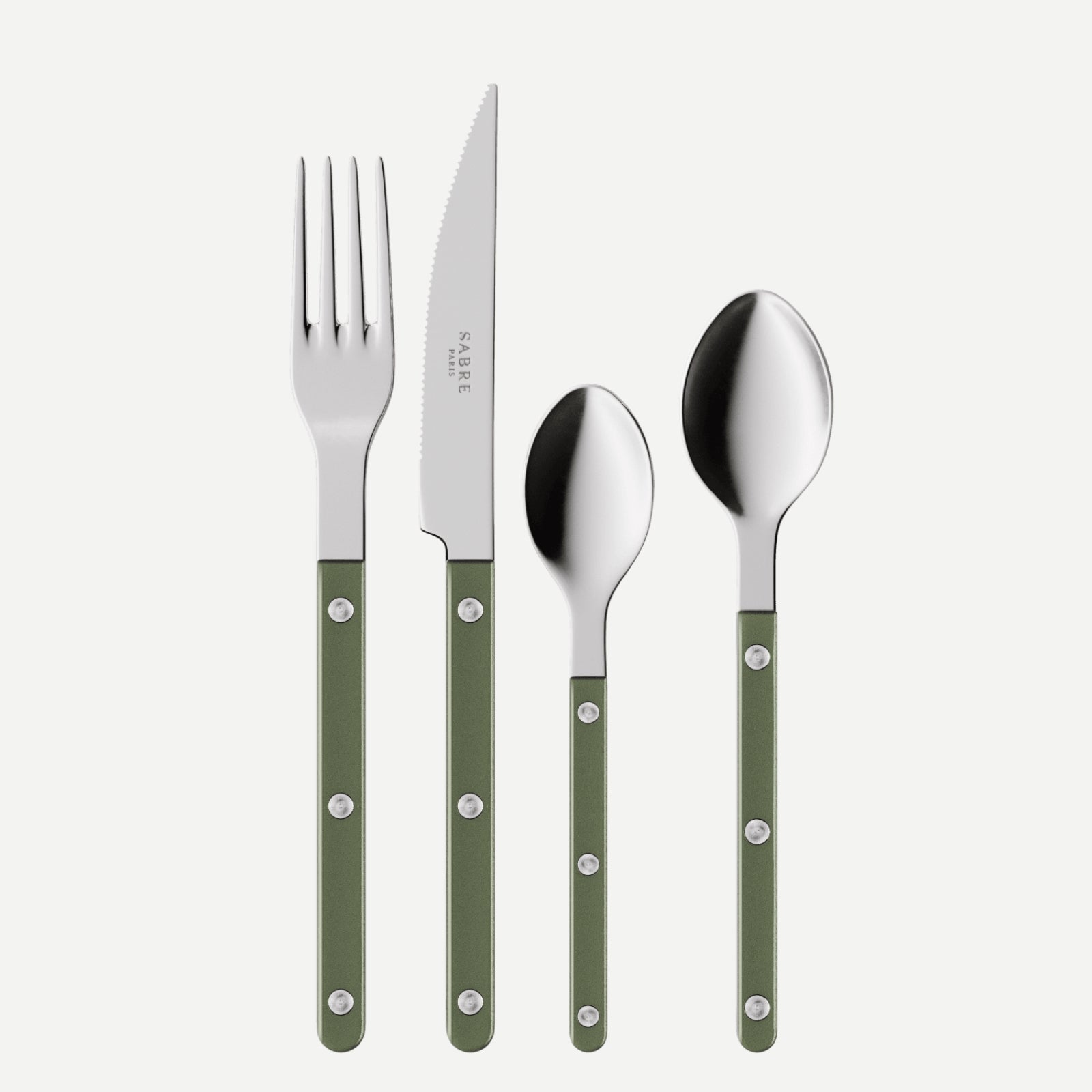 Bistrot Pearly, Dark green - 32 pieces cutlery set