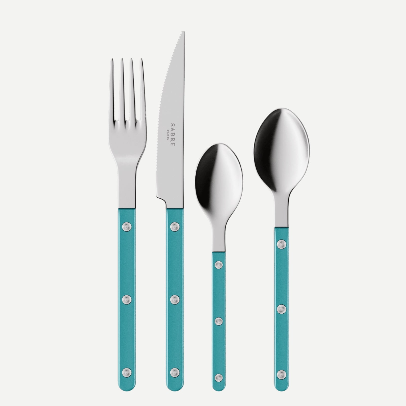 Bistrot Pearly, Turquoise - 4 pieces cutlery set