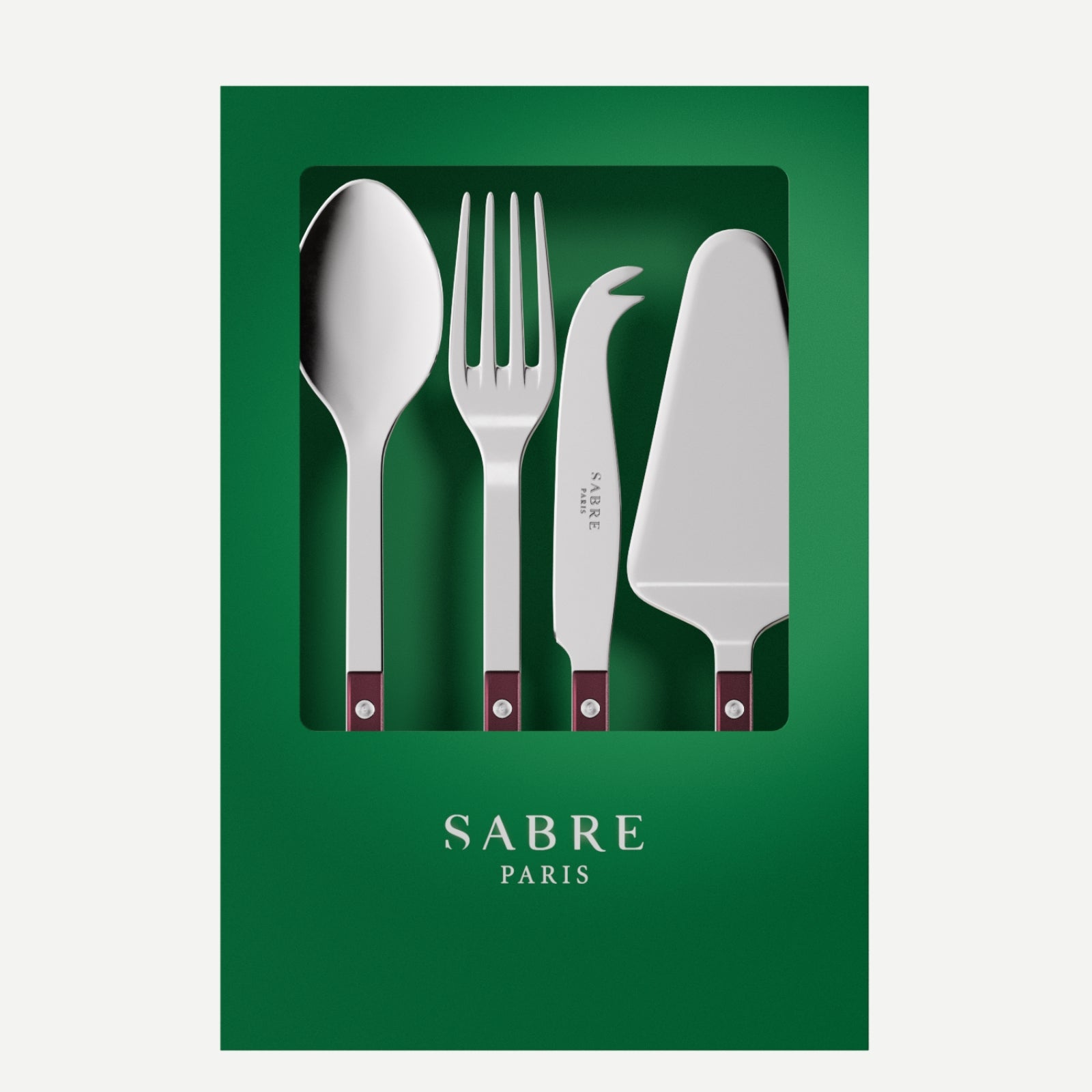 Bistrot Pearly, Aubergine - Box of 4 must-have serving pieces