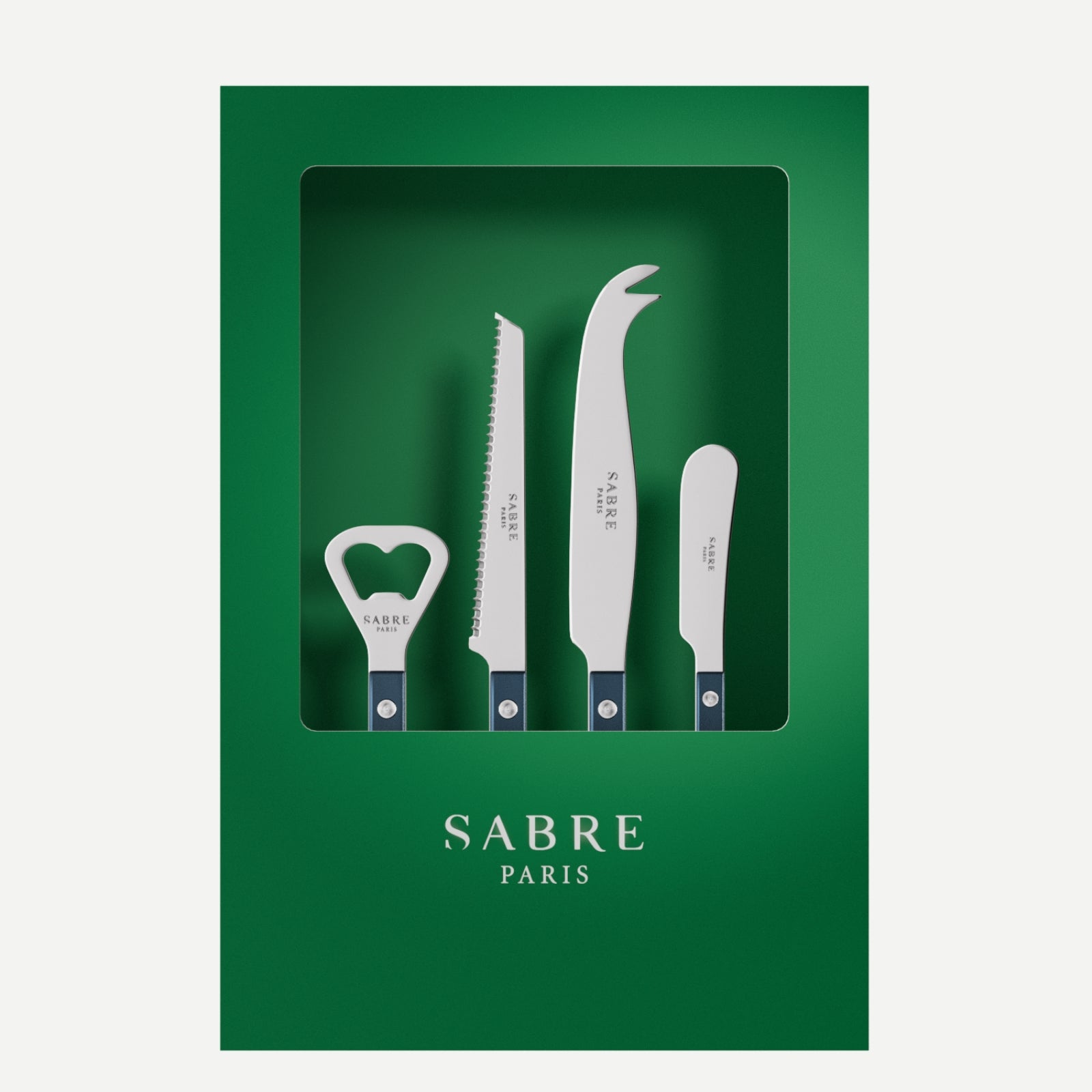 Bistrot Pearly, Steel blue - Box of Aperitif Set