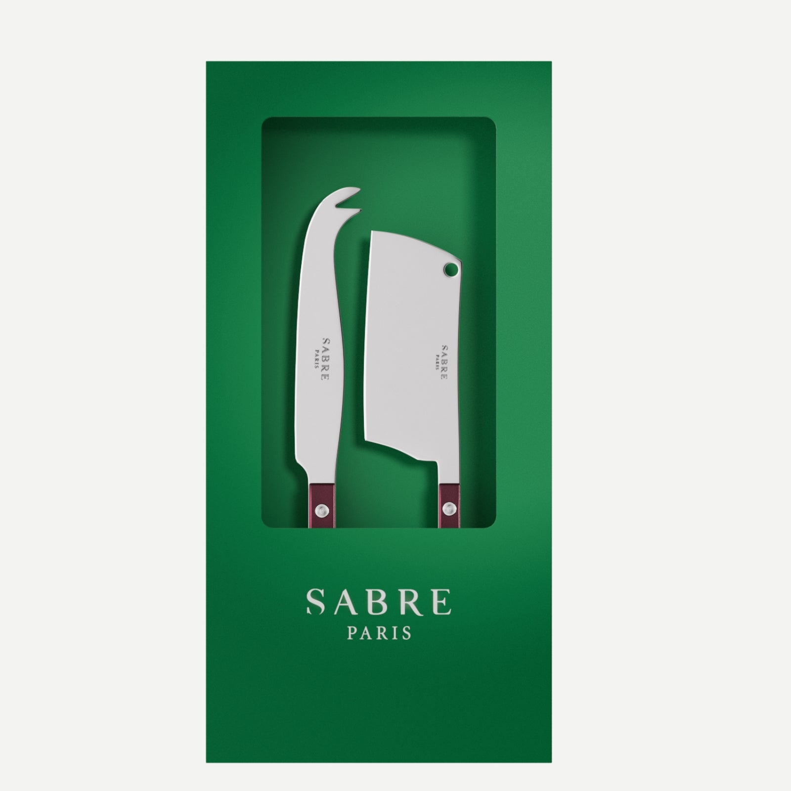 Bistrot Pearly, Aubergine - Box of 2 cheese knives