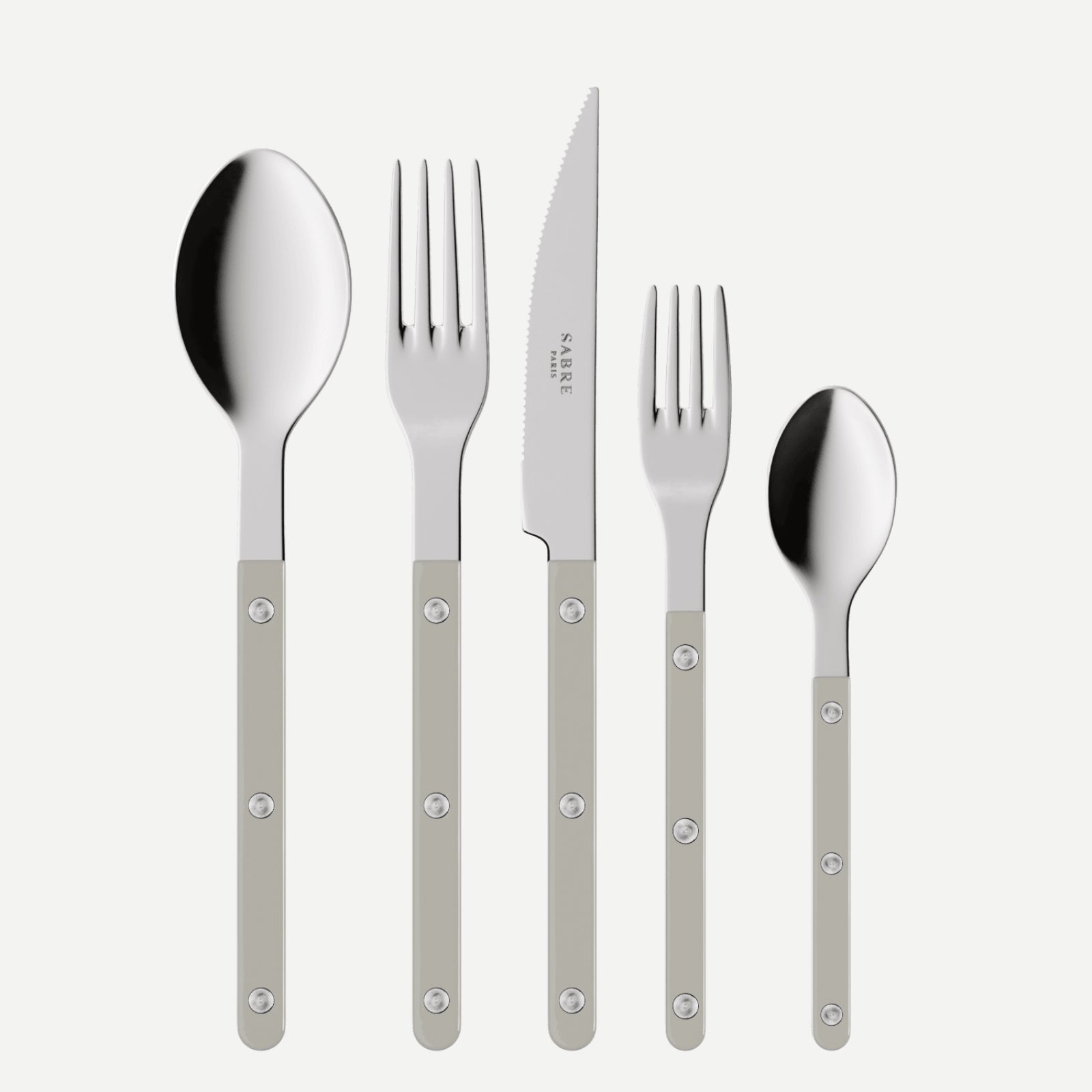 Bistrot Solid, Grey - 5 pieces cutlery set