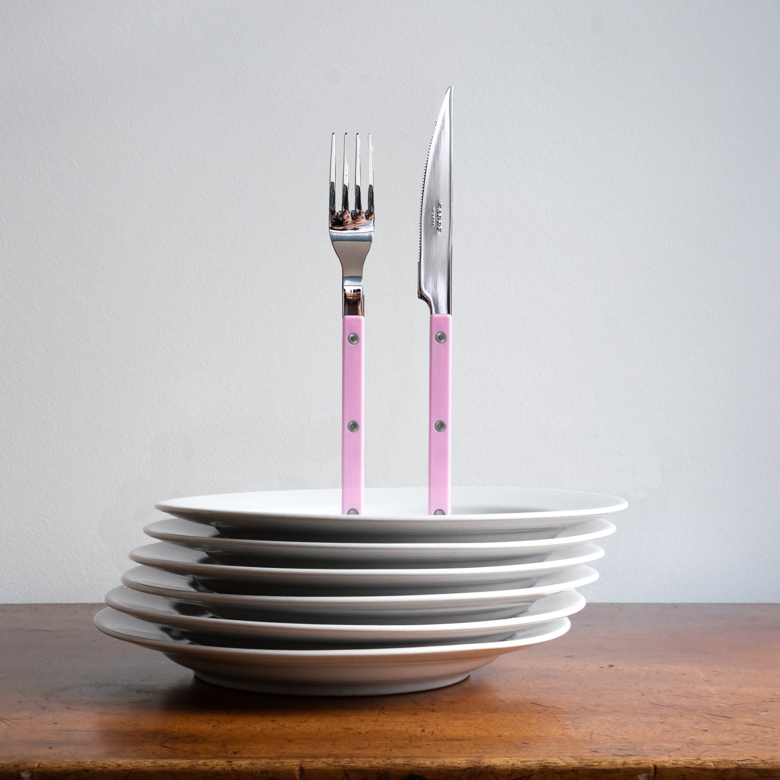 Bistrot Solid, Pink - 5 pieces cutlery set