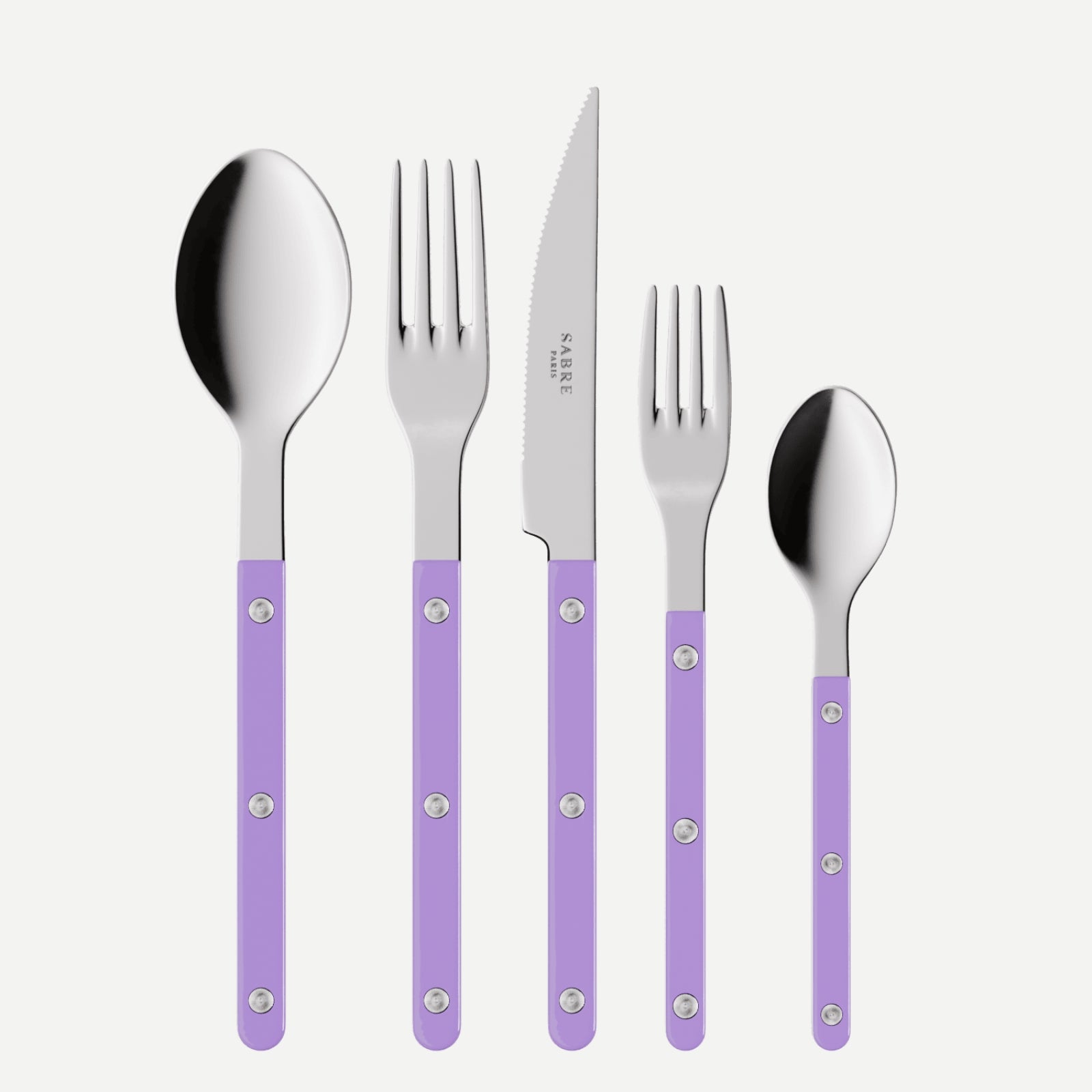 Bistrot Solid, Purple - 5 pieces cutlery set