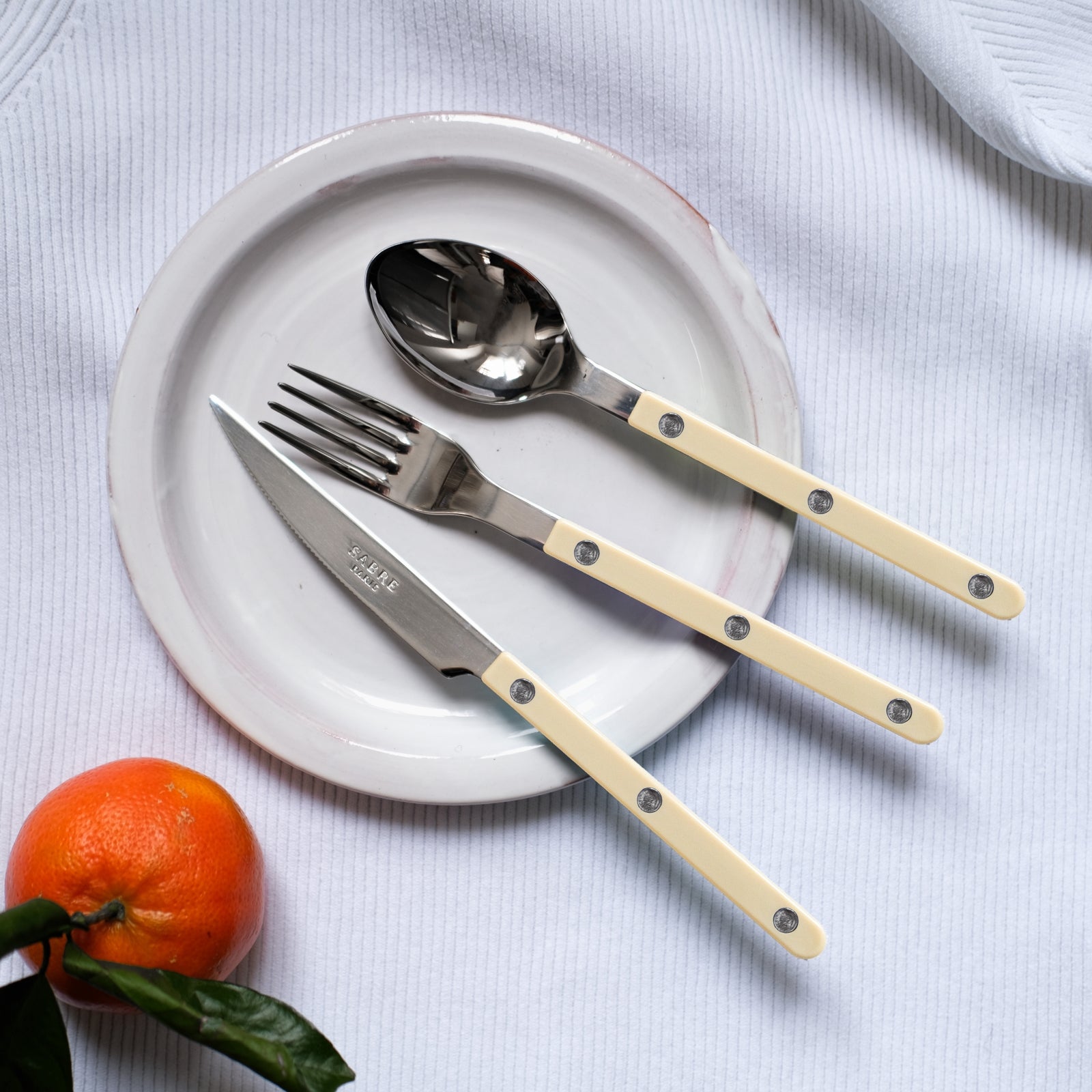 Bistrot Solid, Ivory - Dessert spoon