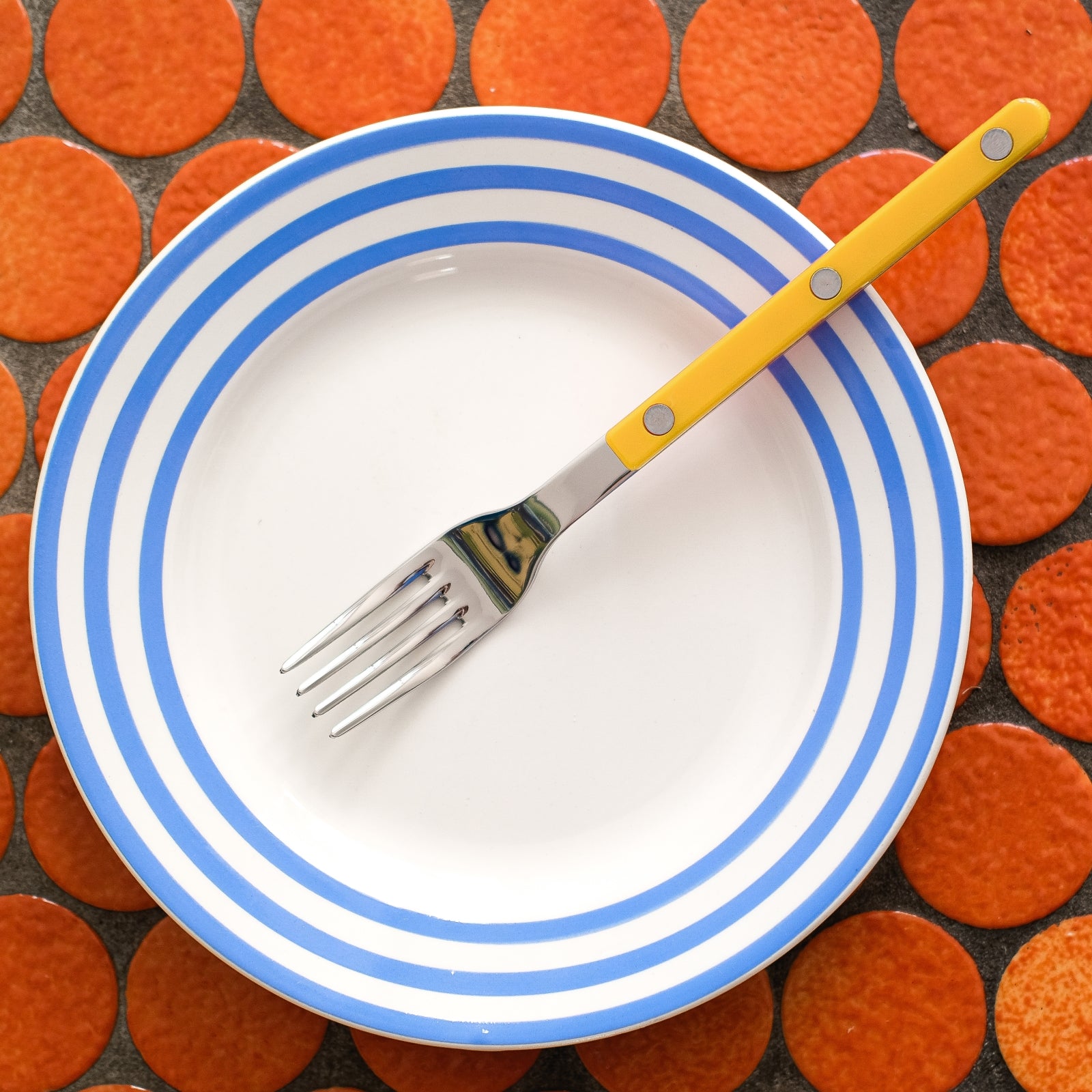 Bistrot Solid, Yellow - Salad fork