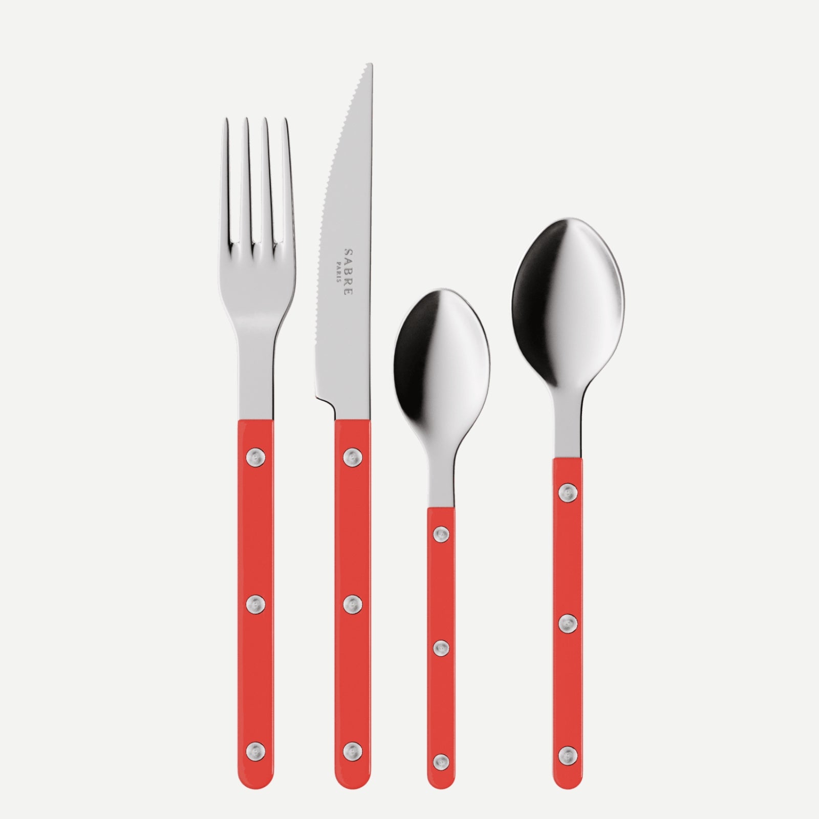 Bistrot Solid, Red - 32 pieces cutlery set