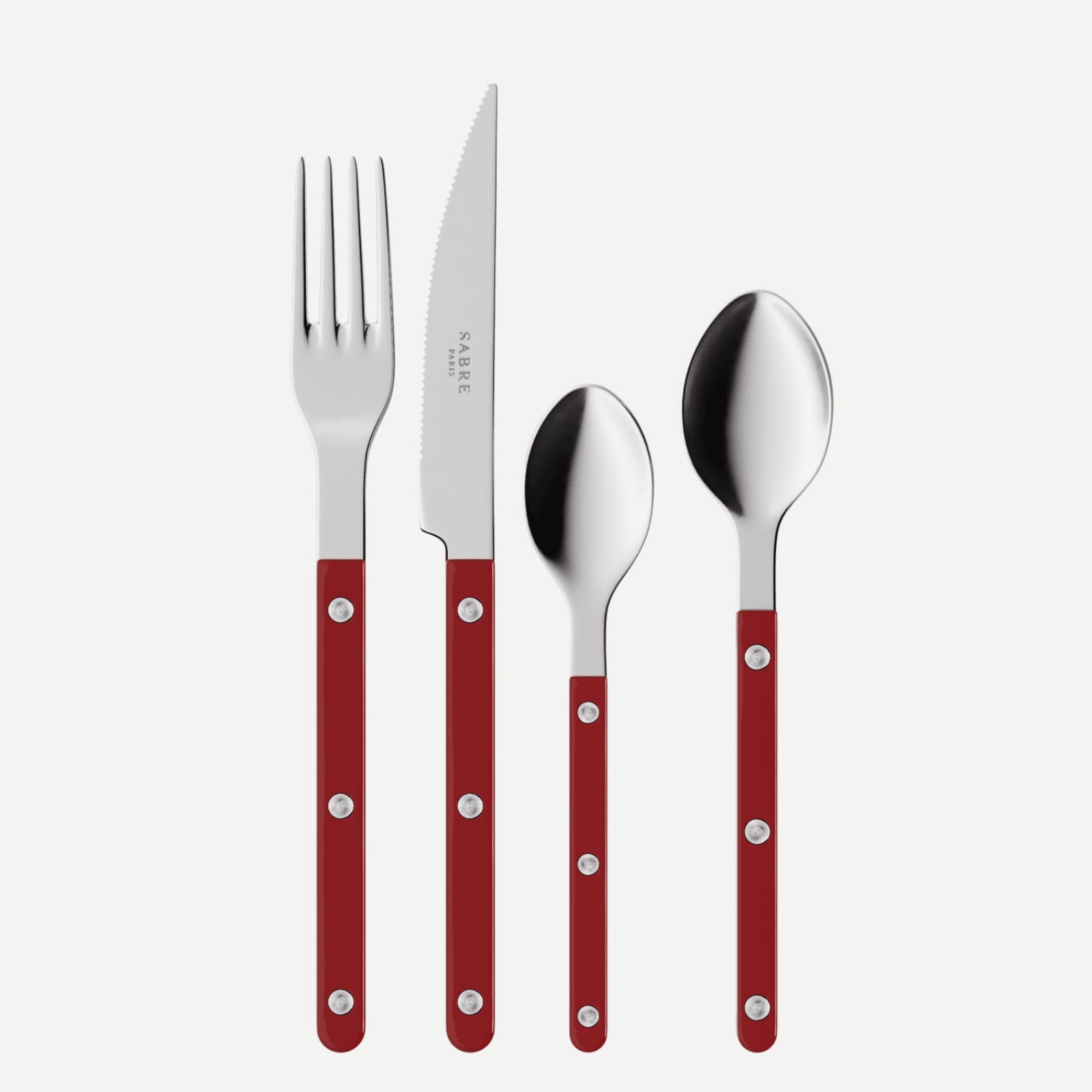 Bistrot Solid, Burgundy - 32 pieces cutlery set